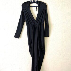 Miss Avenue Black Long Sleeve , V-Neck Cocktail Gown NWT (Large)
